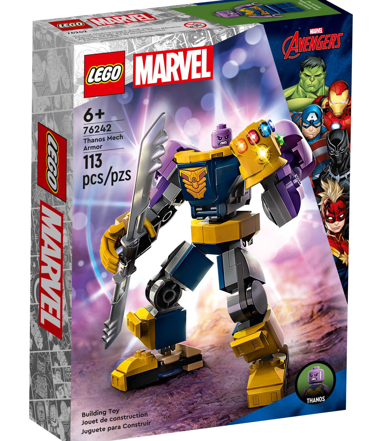 Конструктор Lego Super Heroes Меховая броня Таноса 76242 113 деталей купить,NaN