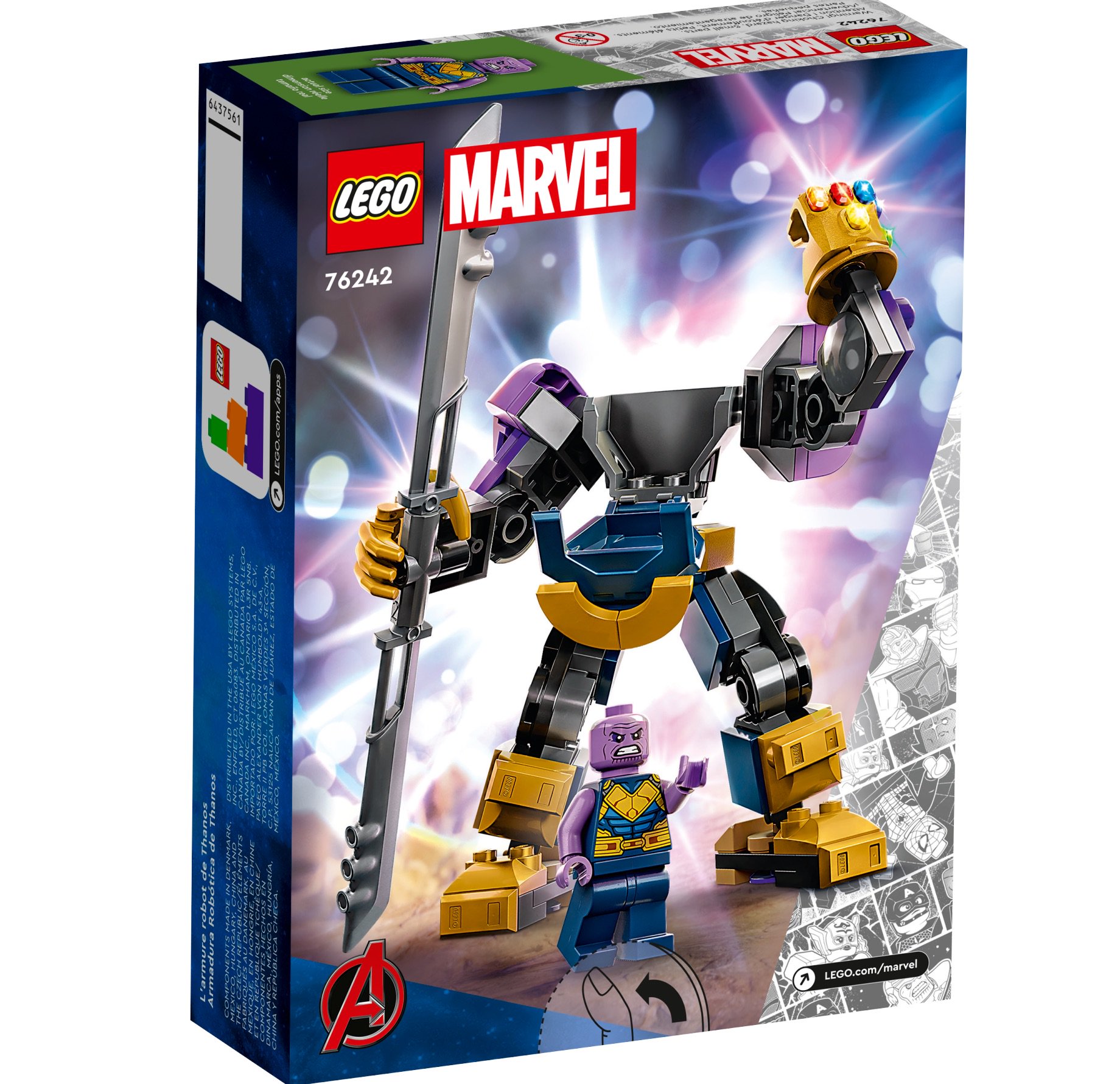 Конструктор Lego Super Heroes Меховая броня Таноса 76242 113 деталей
