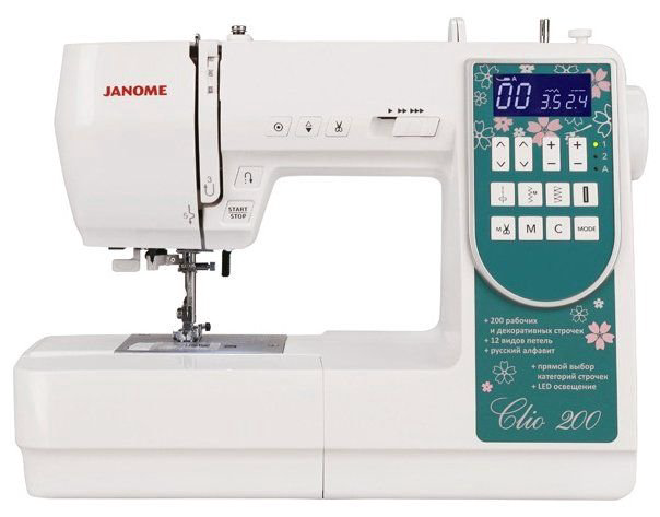 Швейная машина Janome Clio 200 зеленая купить,NaN