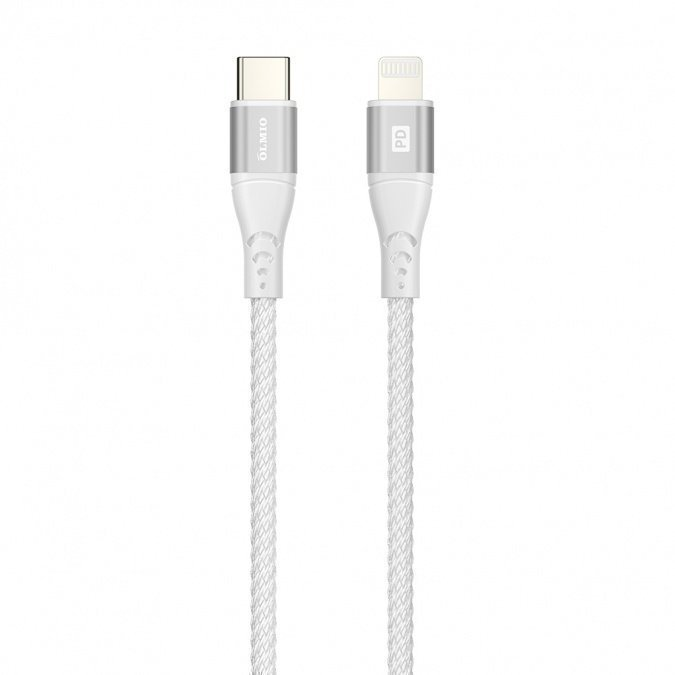 Кабель Olmio Olmio MFI Type-С - Lightning PD 1.2м белый