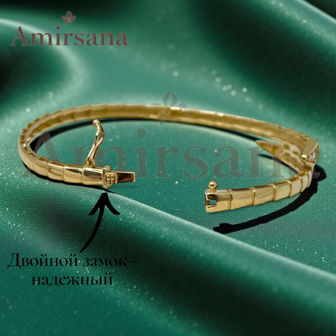 Браслет Amirsana 92758291 (браслет) длина 19 см, вес 7.18 г золото, плетение отсутствует купить,574400