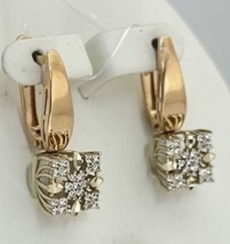 Серьги Золото России SPL001142 вес 4.51 г золото, цирконий купить,360800
