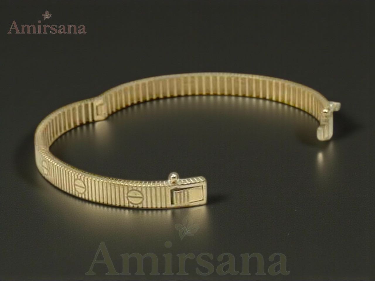 Браслет Amirsana (браслет) 38387661 длина 18.5 см, вес 8.5 г золото, плетение отсутствует