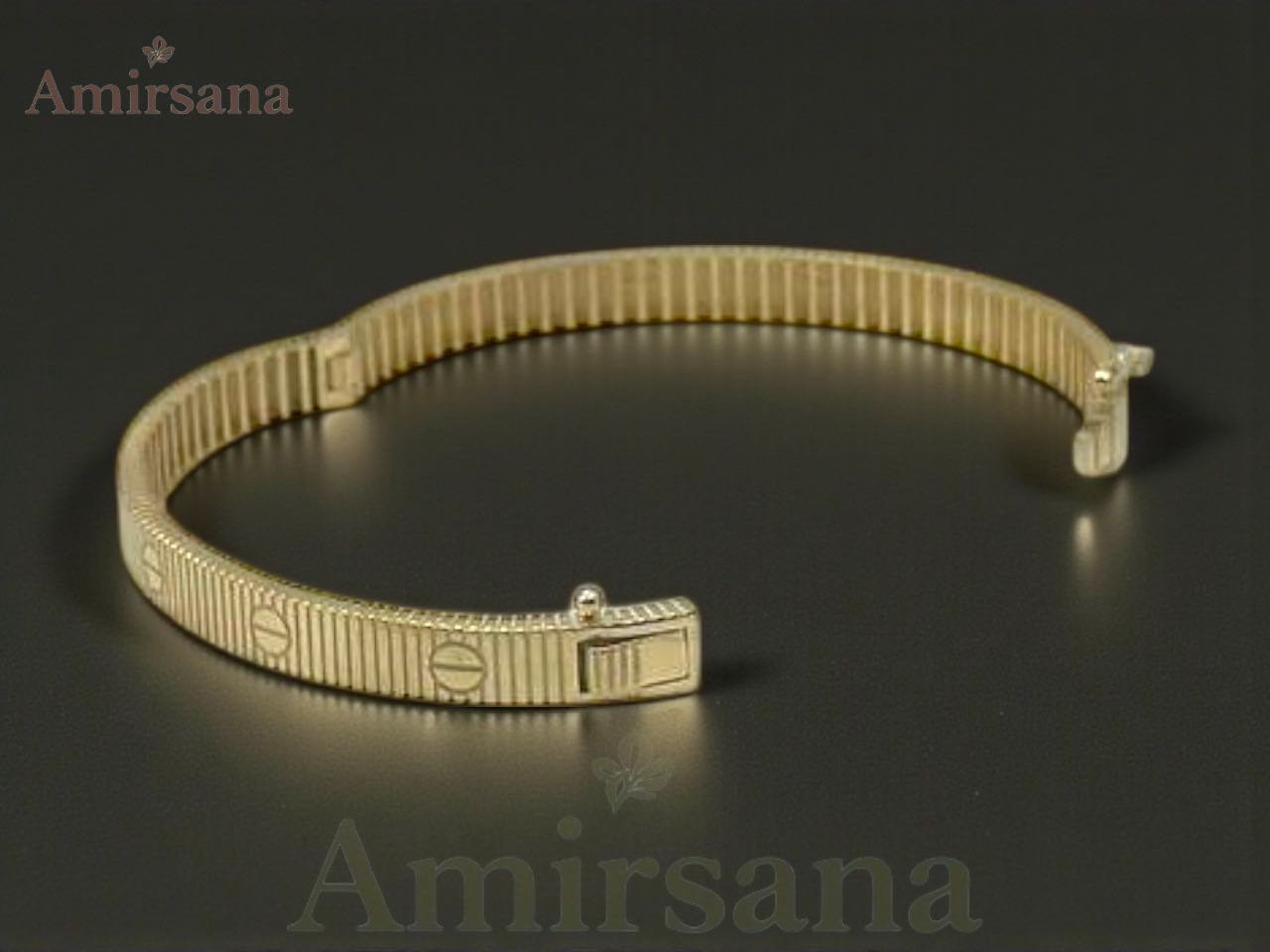 Браслет Amirsana (браслет) 38387661 длина 18.5 см, вес 8.5 г золото, плетение отсутствует купить,633950