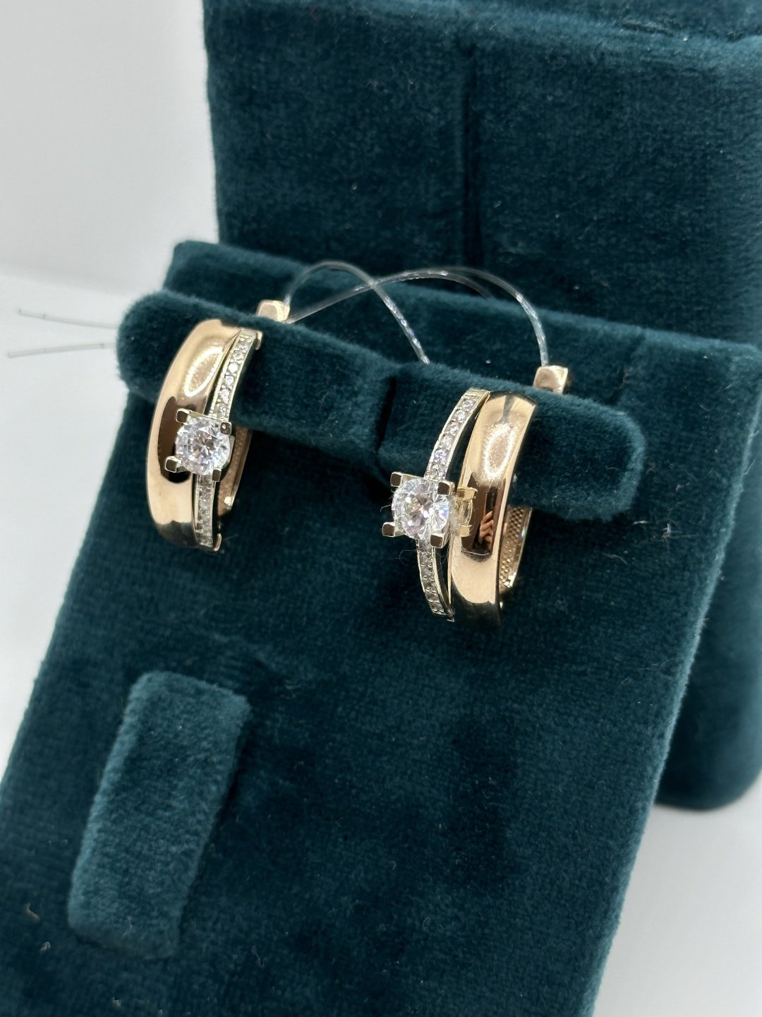 Серьги Алтын А00143 вес 4.28 г золото, фианит купить,NaN
