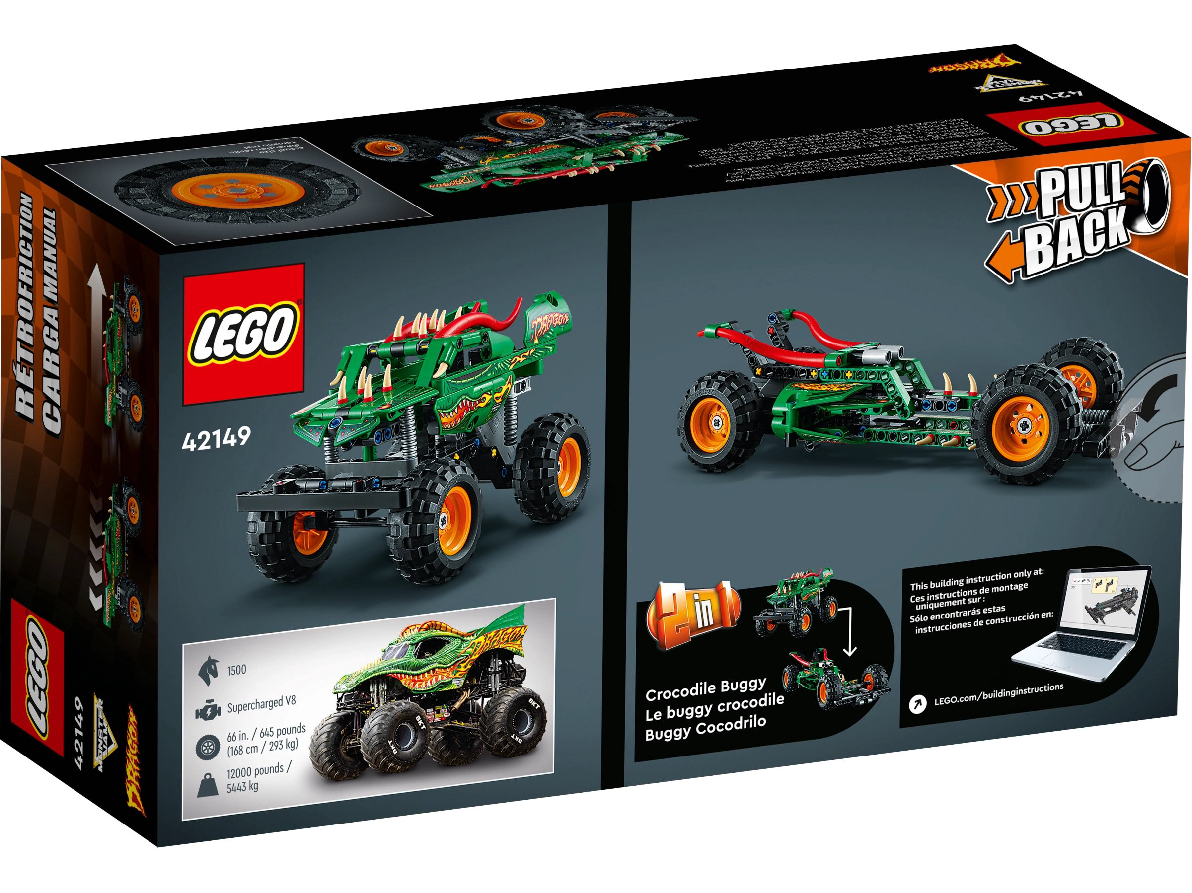 Конструктор Lego Monster Jam Дракон Technic 42149 217 деталей купить,NaN
