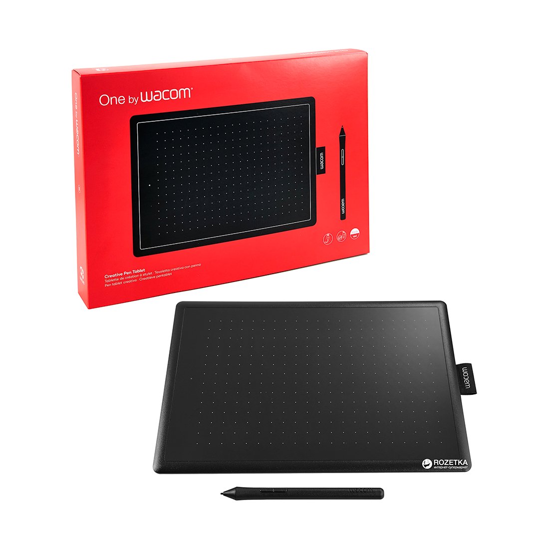 Графический планшет Wacom One Small CTL-472 черный - ForteMarket Графический планшет Wacom One Small CTL-472 черный купить,0