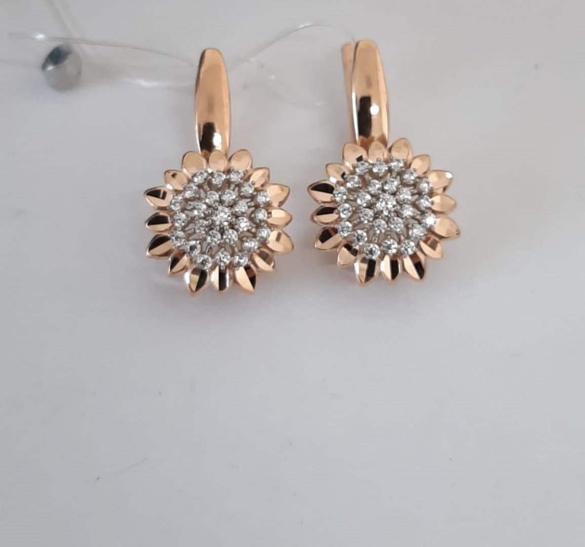 Серьги Altyn Gold AL3000309 вес 4.36 г золото, фианит купить,NaN