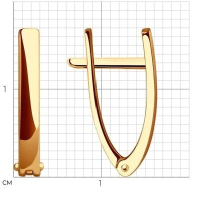 Серьги LUXOR JEWELRY 029781 вес 1.75 г золото, без вставок купить,NaN