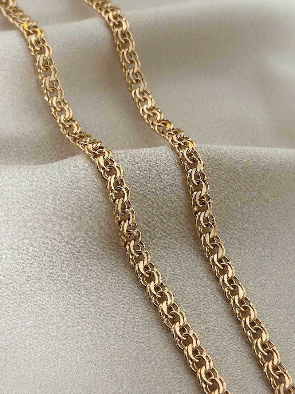 Цепь LINEA Goldbis-0242 длина 55 см, вес 6.2 г золото, плетение бисмарк купить,496000