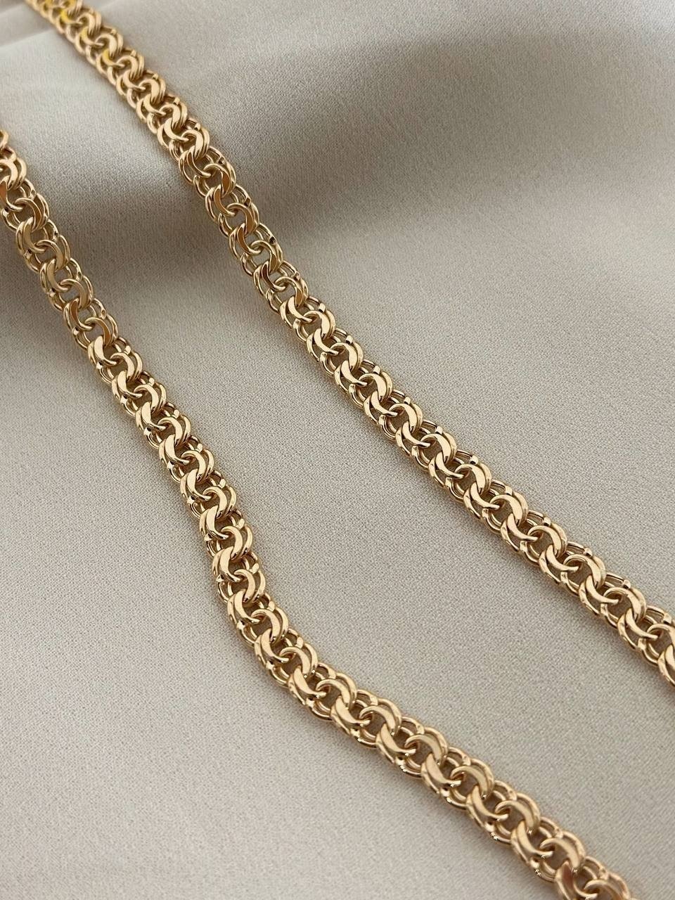 Цепь LINEA Goldbis-0242 длина 55 см, вес 6.2 г золото, плетение бисмарк купить,496000