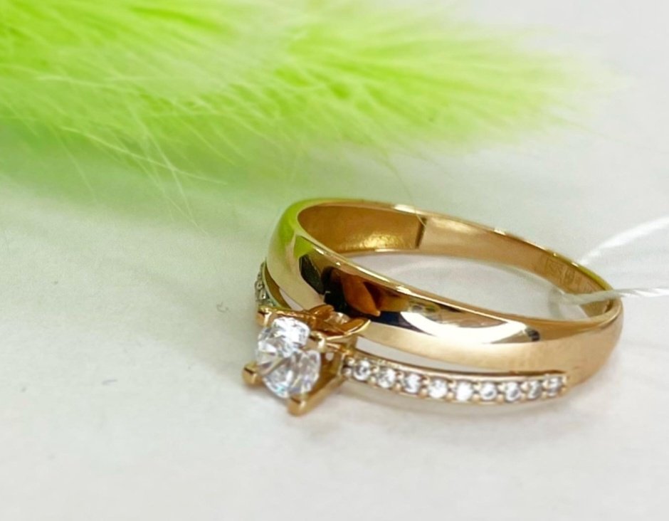 Кольцо Altyn 543450297 размер 17 вес 1.8 г золото, фианит, фианит Swarovski купить,NaN