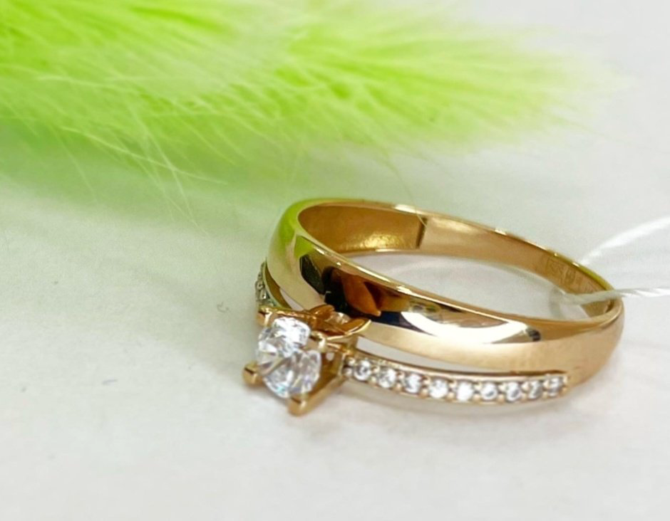Кольцо Altyn 543450297 размер 17 вес 1.8 г золото, фианит, фианит Swarovski купить,NaN