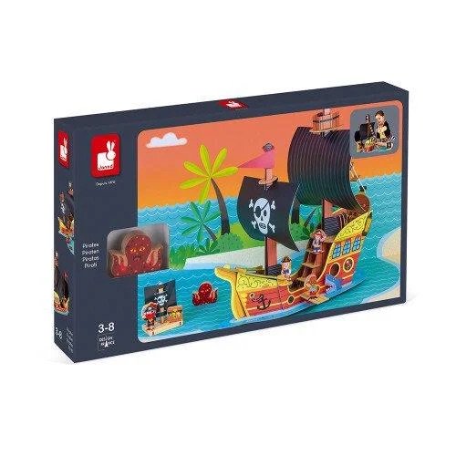 Игровой набор Janod Корабль пиратов 3D J08579 купить,0