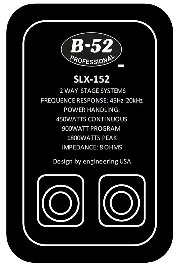 Акустическая система B-52 Professional SLX-152 Black купить,0