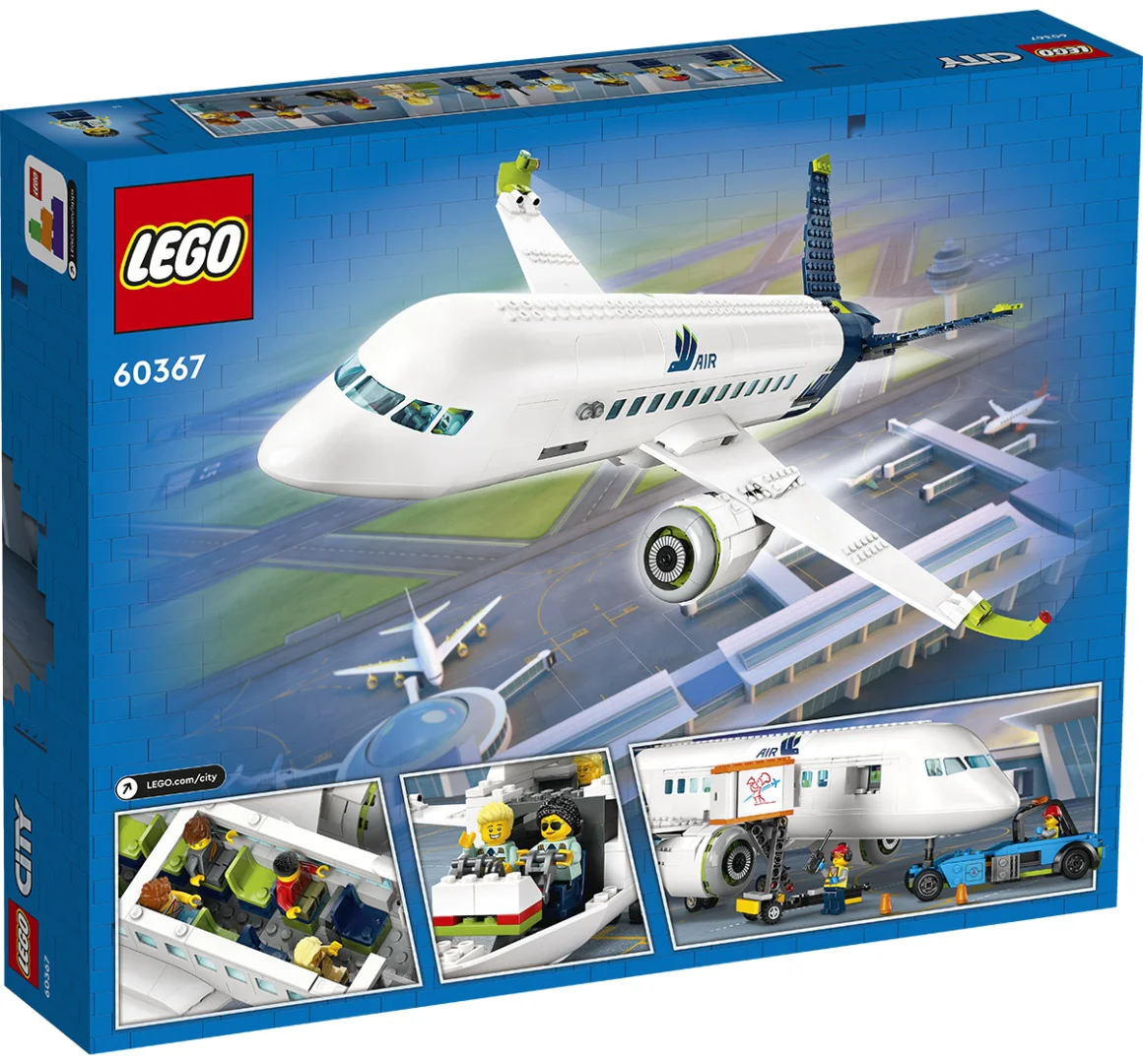 Конструктор Lego City Пассажирский самолет 60367 913 деталей купить,0