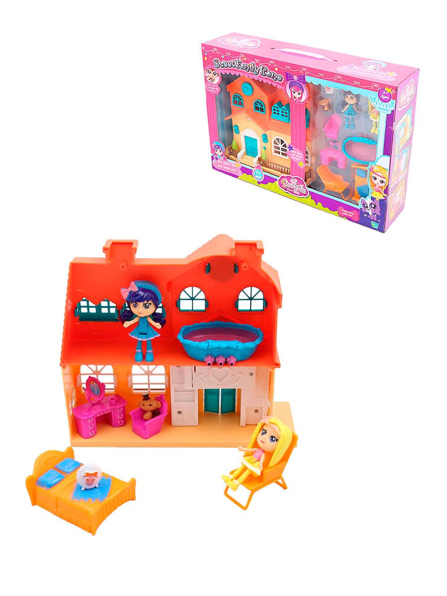 Игровой набор  OS Кукольный домик с 2 куклами 60218A купить,NaN