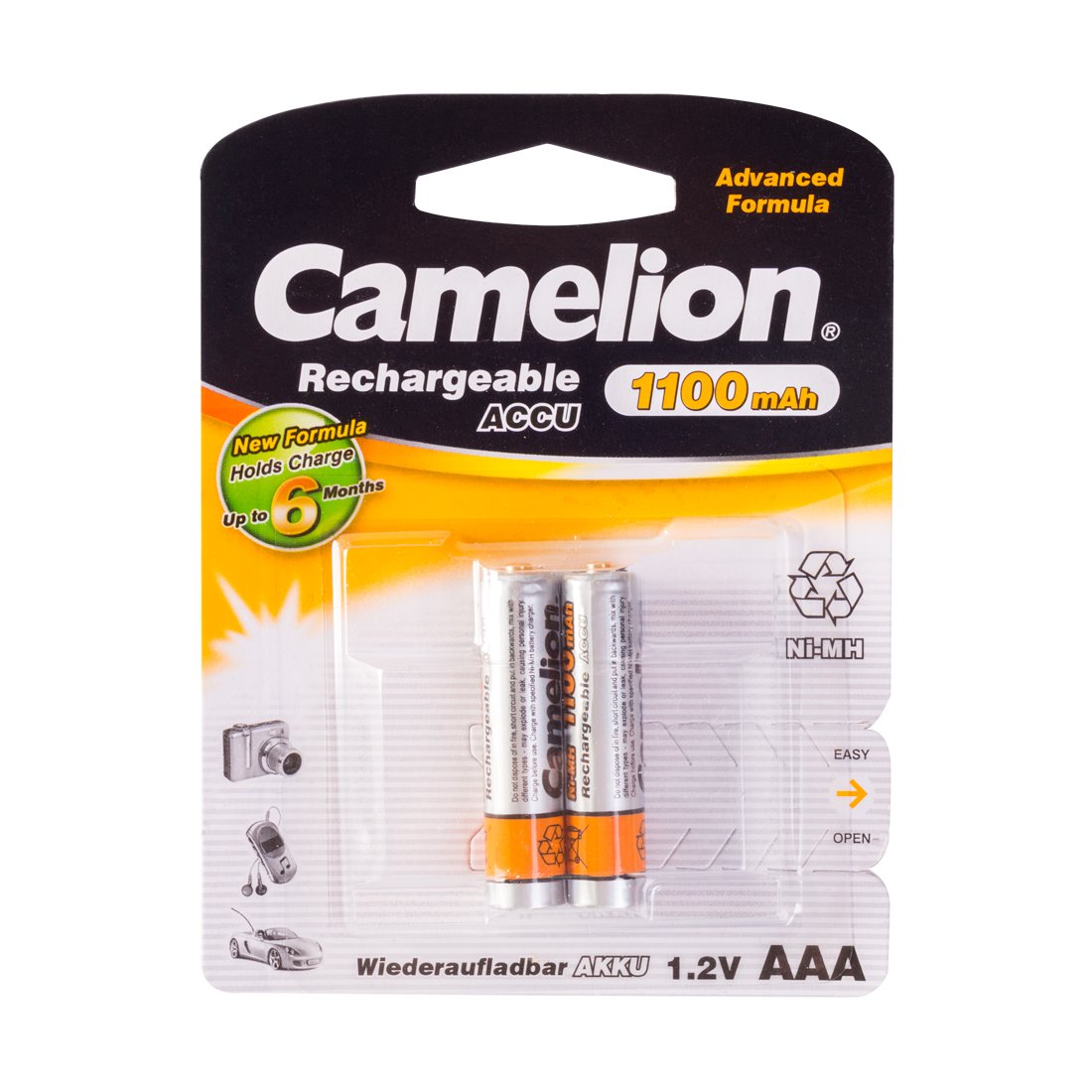Аккумулятор Camelion Ni-MH NH-AAА1100BP2  Rechargeable  купить,NaN