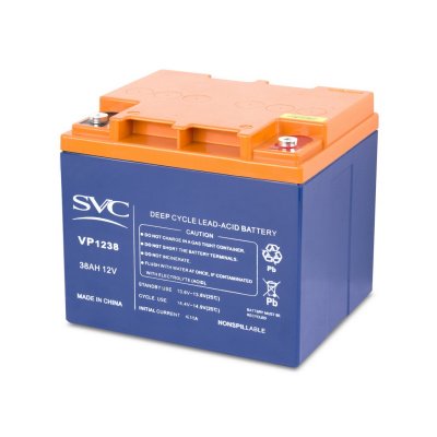 Аккумуляторная батарея SVC VP1238 12В 38 Ач синяя - ForteMarket Аккумуляторная батарея SVC VP1238 12В 38 Ач синяя купить,0