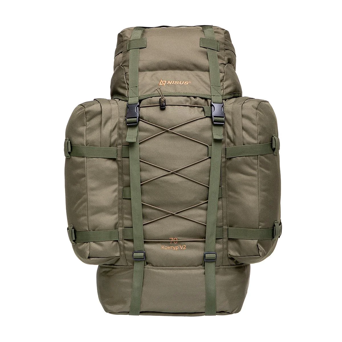 Рюкзак туристический Nisus Contour N-TB1379-50L 50 л хаки