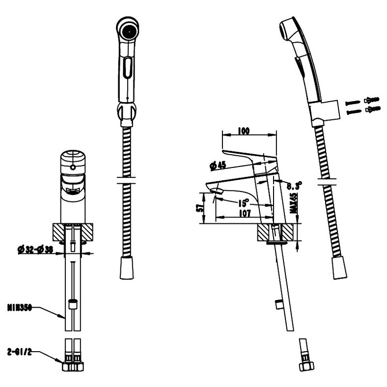 Смеситель Bravat Drop F14898C-2 хром купить,NaN
