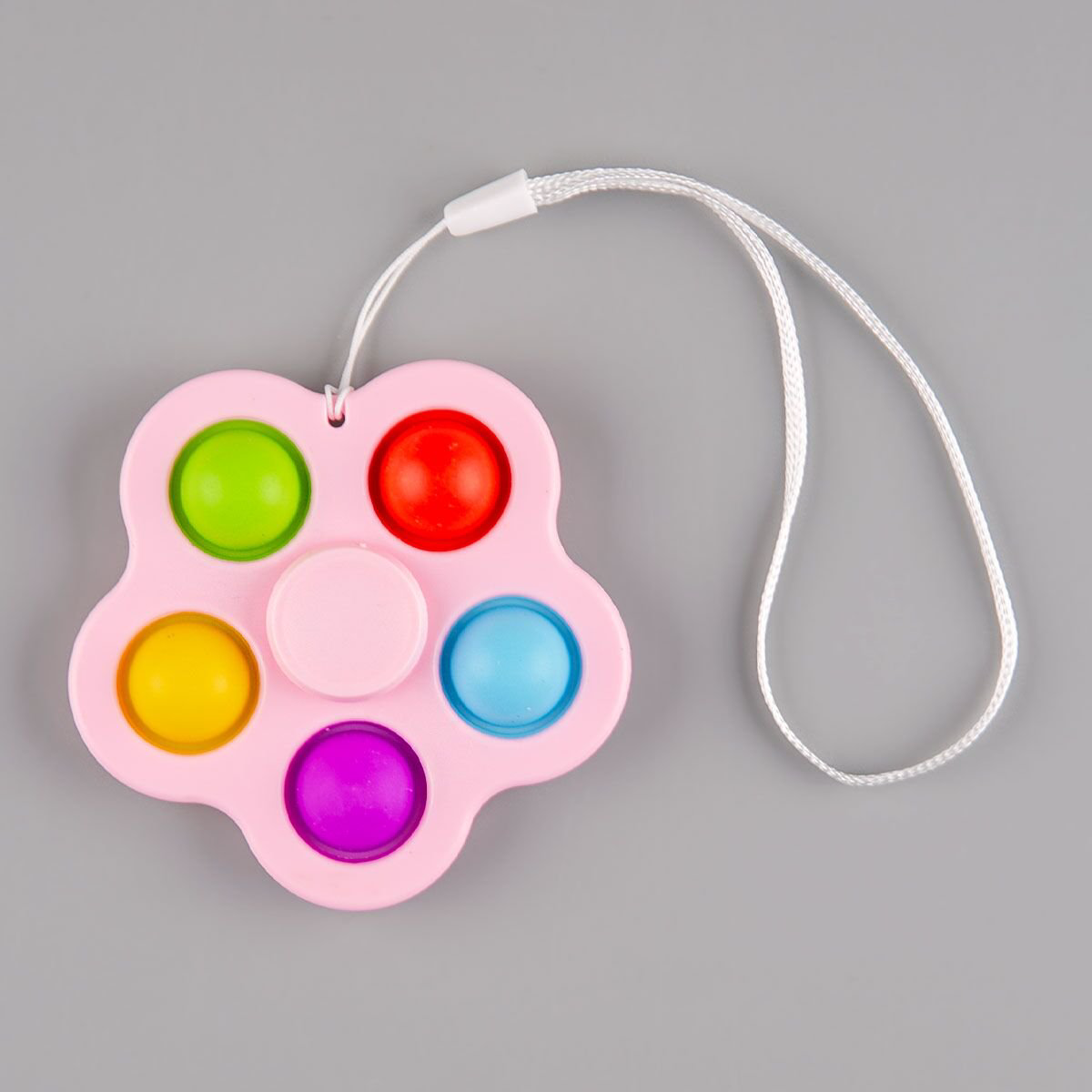 Игрушка антистресс  Pop-it  Спиннер розовый купить,NaN