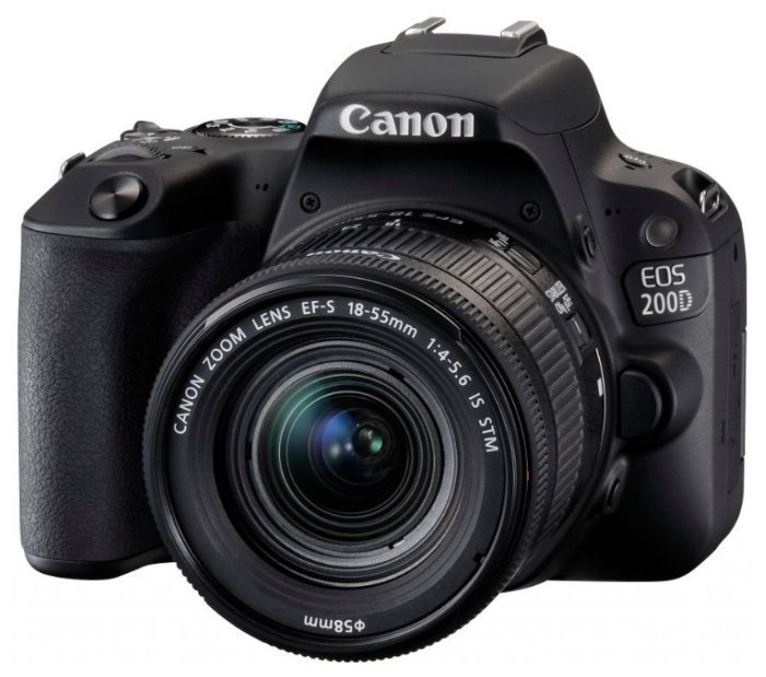 Фотокамера зеркальная Canon EOS 200D EF-S 18-55 IS STM Kit черная