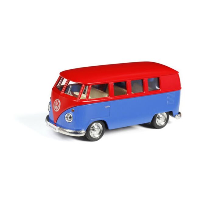 Модель машины Ideal RMZ City 1:32 Volkswagen Type 2 T1 красно-синяя купить,NaN