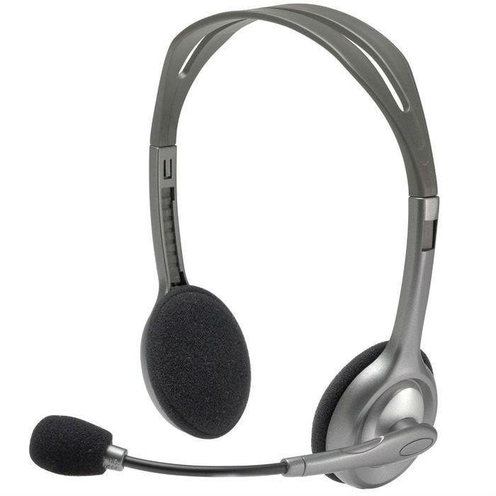 Наушники Logitech H110 серебристые купить,9425