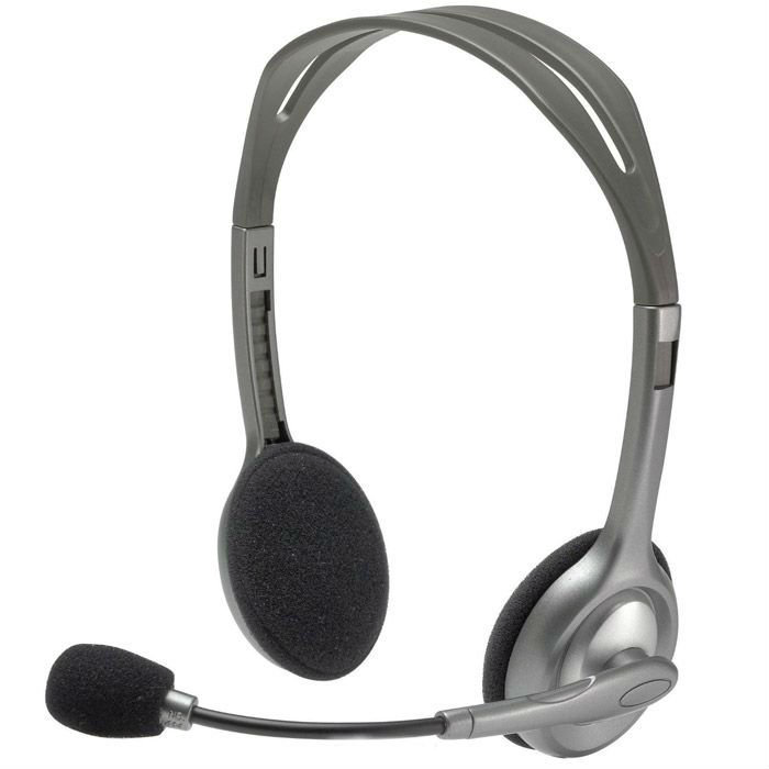 Наушники Logitech H110 серебристые купить,9425