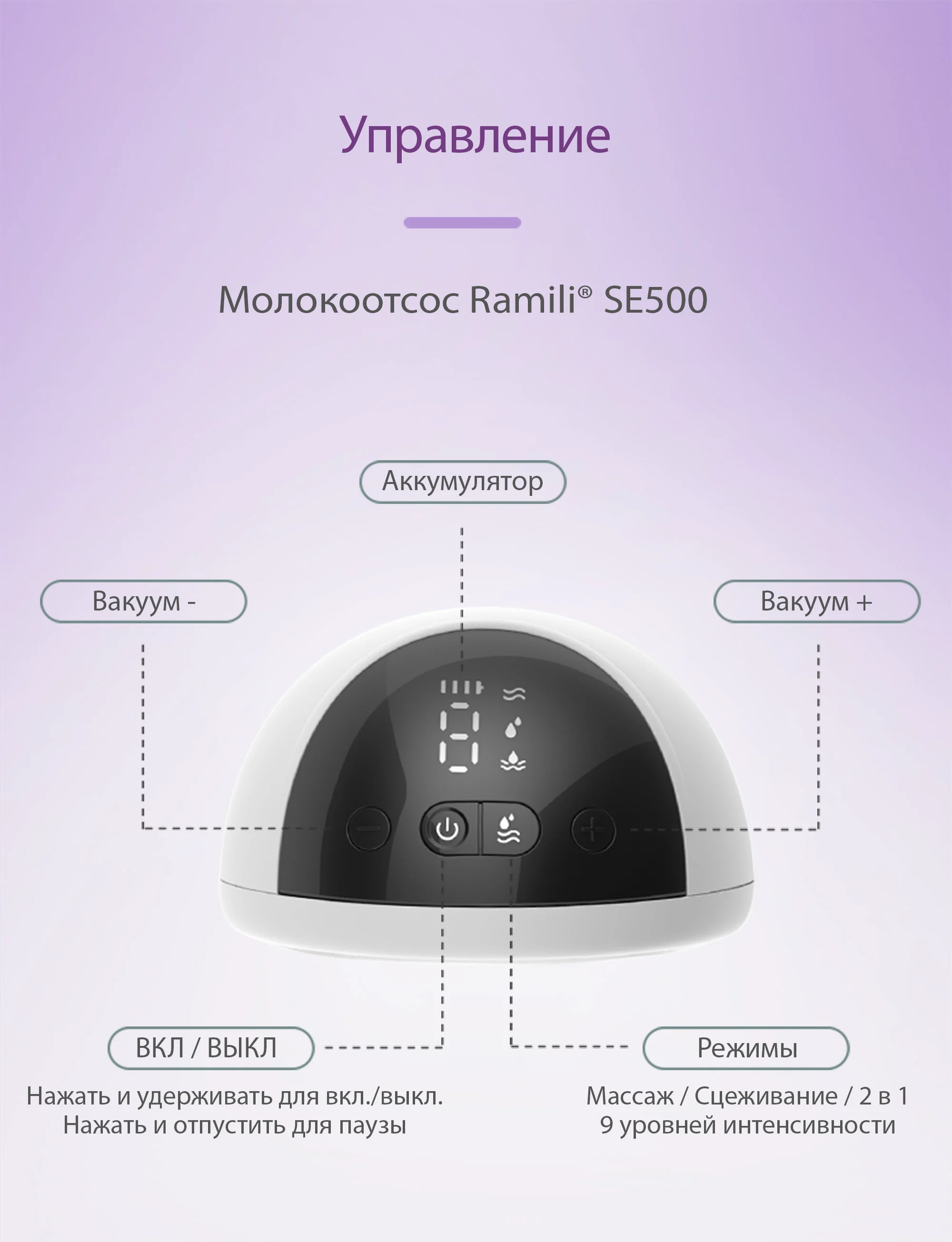 Молокоотсос Ramili SE500 с бутылочкой 240 мл белый - ForteMarket Молокоотсос Ramili SE500 с бутылочкой 240 мл белый купить,0