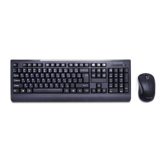 Клавиатура+мышь Delux DLD-6091OGB черная
