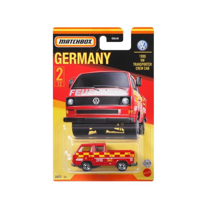 Машинка Mattel  Matchbox Best of Germany-1990 VW Transporter Crew Cab купить,NaN