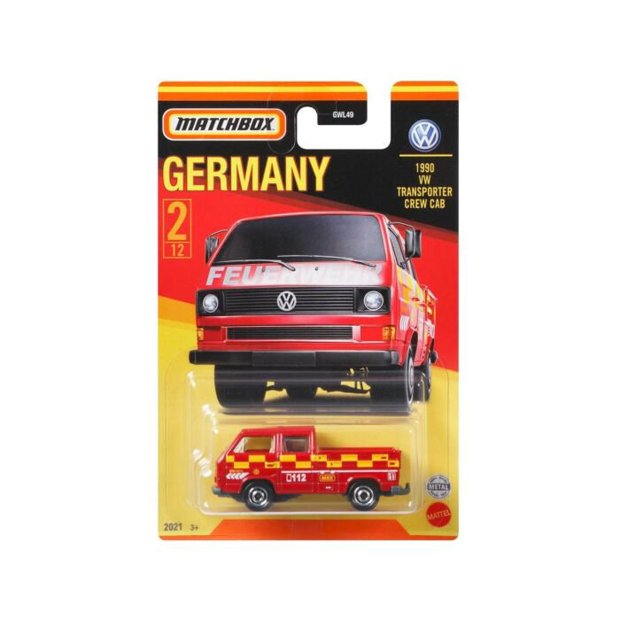 Машинка Mattel  Matchbox Best of Germany-1990 VW Transporter Crew Cab купить,NaN