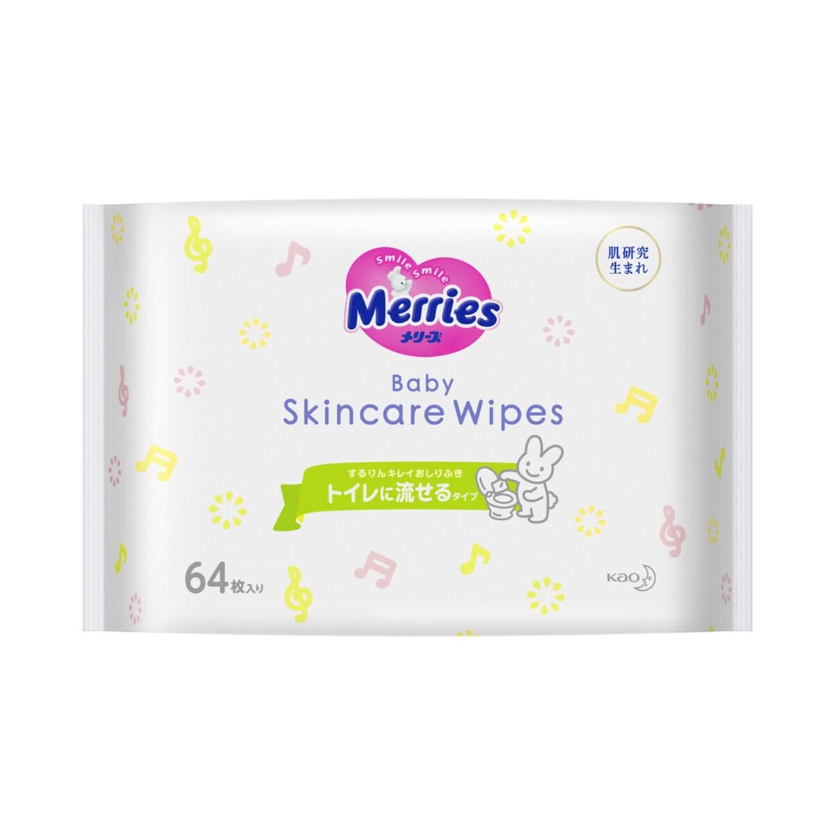 Cалфетки влажные Merries 64шт купить,NaN