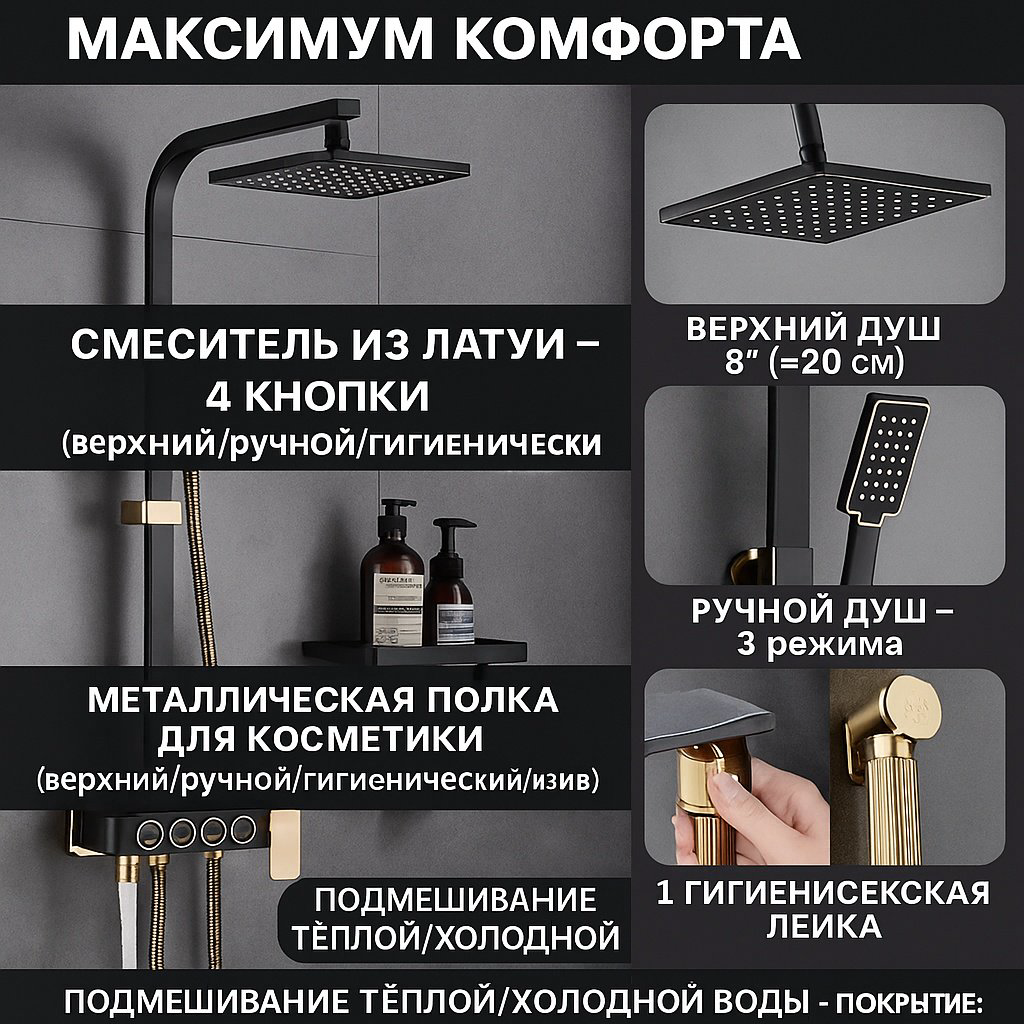 Верхний душ НД-2025 купить,NaN
