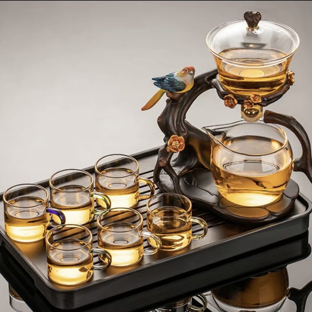 Сервиз на 6 персон Automatic Tea Set Bird 2024, предметов: 11, чайный, бамбук купить,NaN