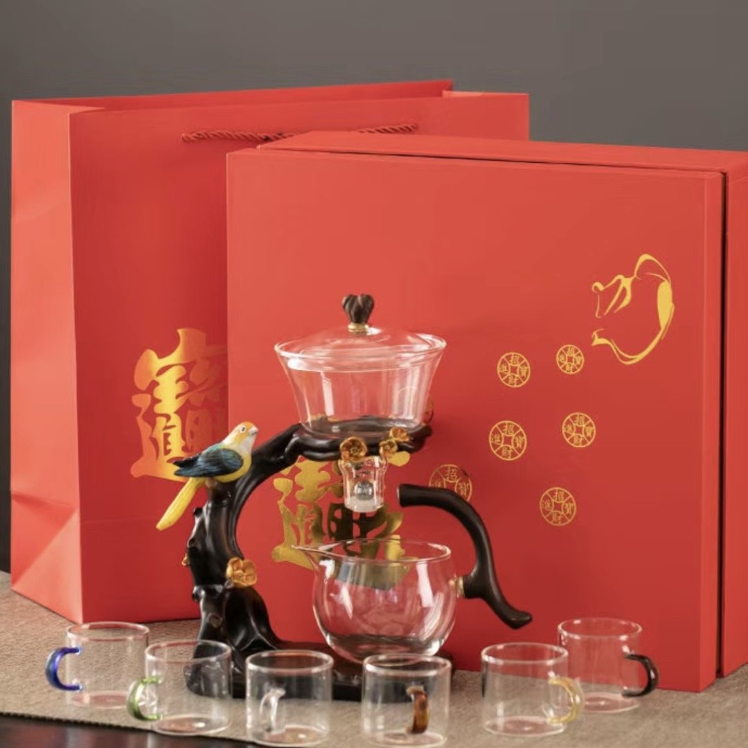 Сервиз на 6 персон Automatic Tea Set Bird 2024, предметов: 11, чайный, бамбук купить,NaN