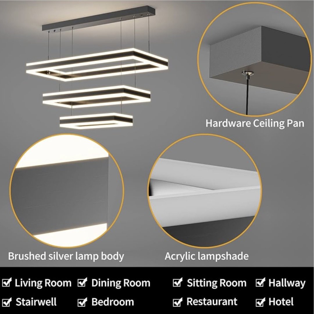 Люстра подвесная LED, кол-во ламп: 3 шт купить,NaN