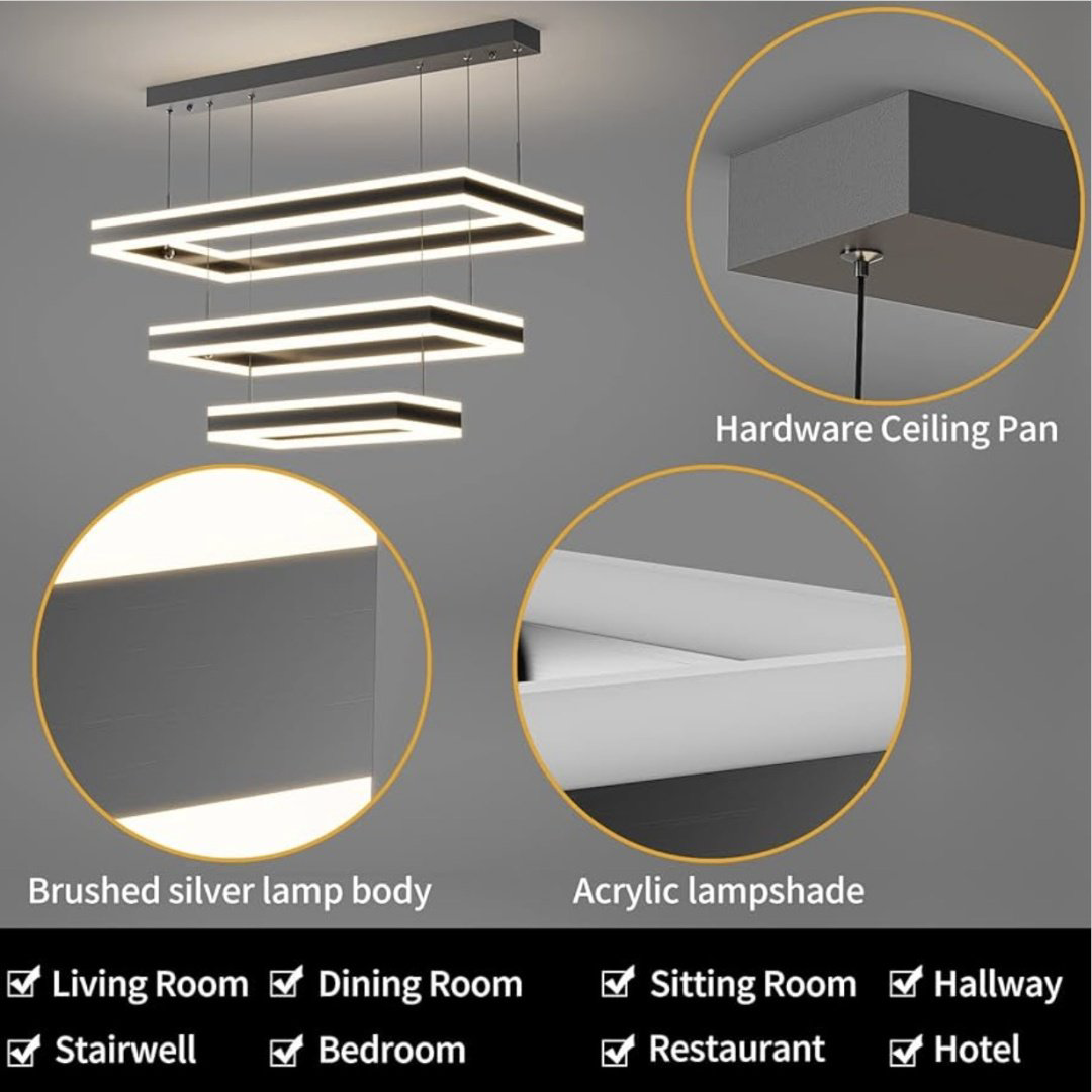 Люстра подвесная LED, кол-во ламп: 3 шт купить,NaN