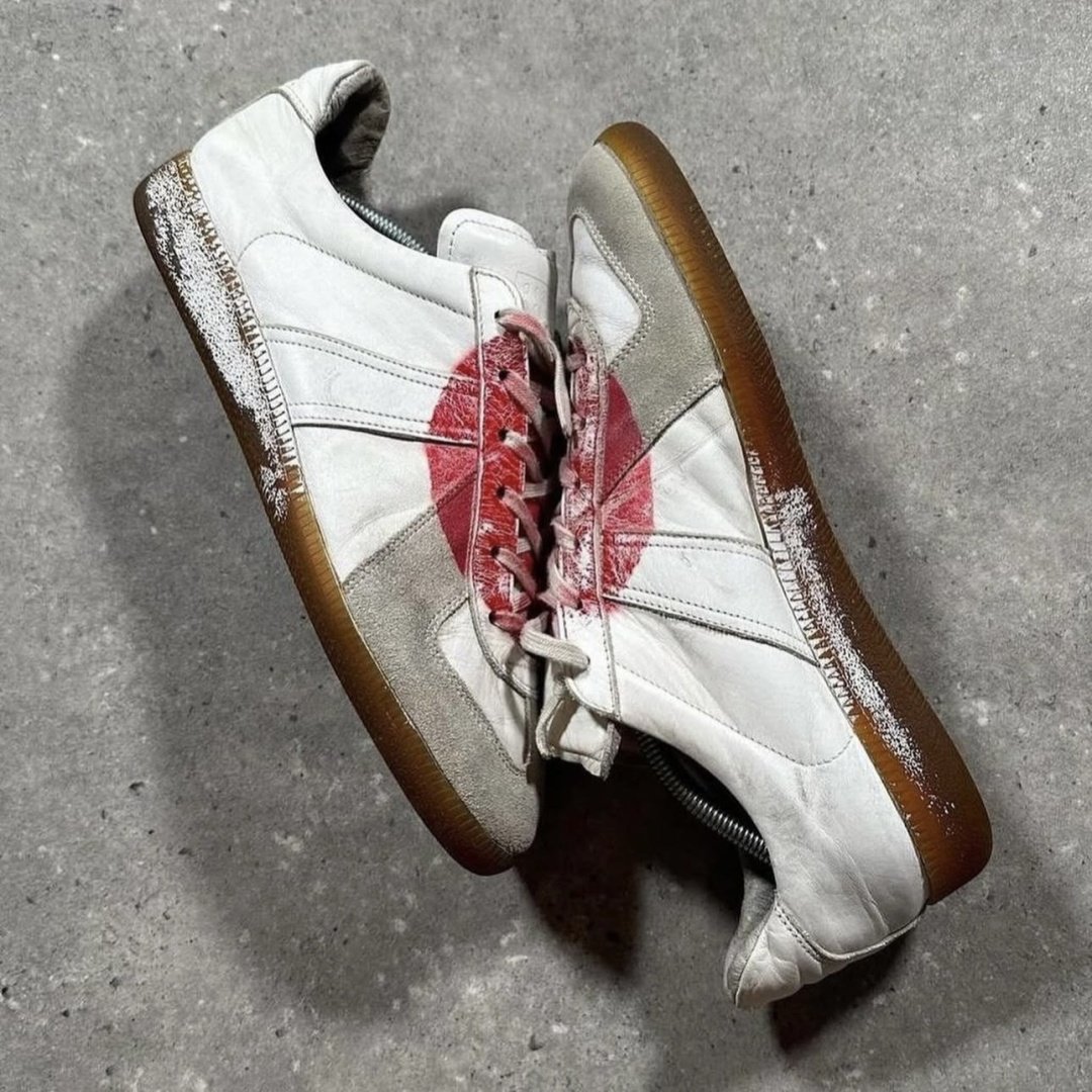 Кеды MM6 Maison Margiela Replica белый, красный, серый