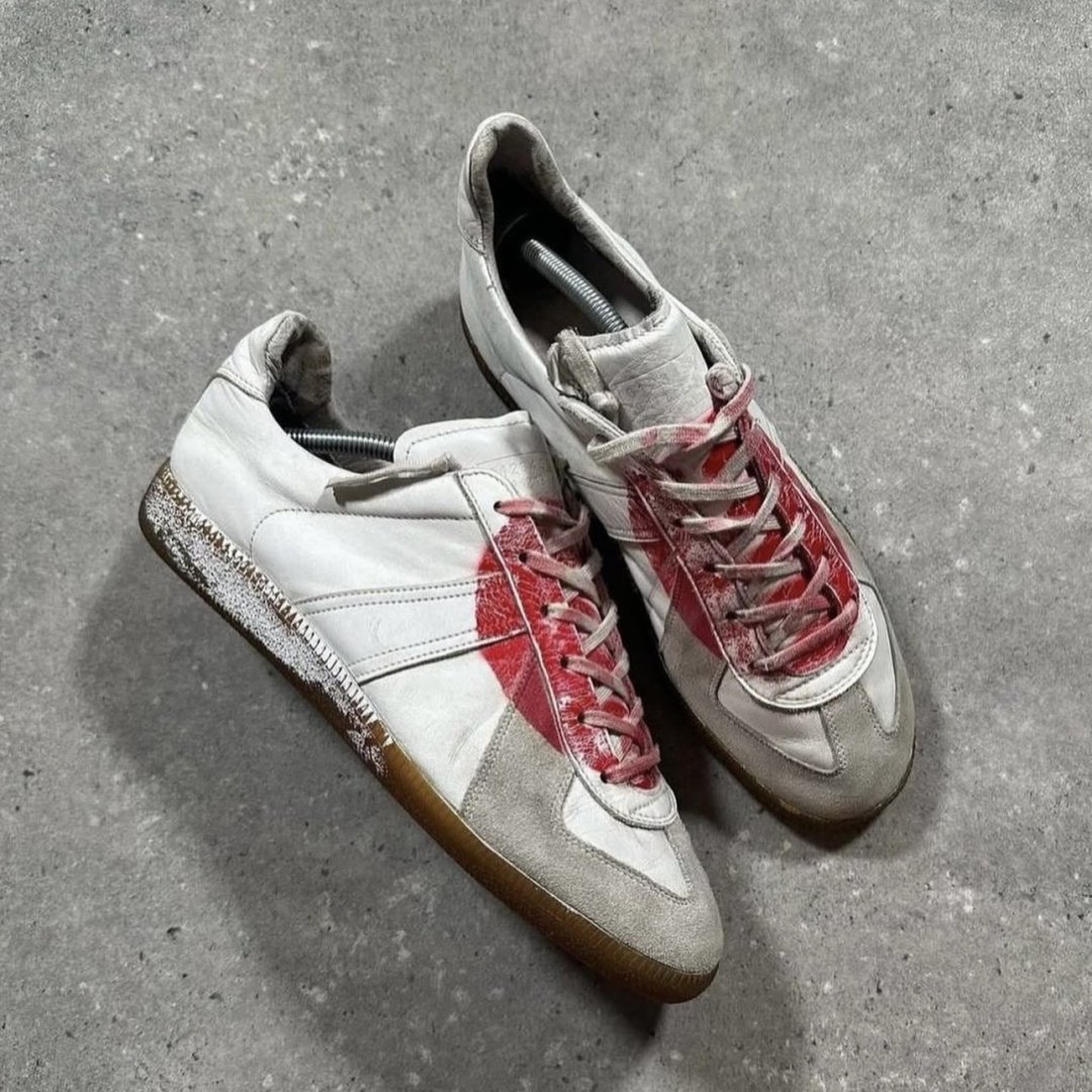 Кеды MM6 Maison Margiela Replica белый, красный, серый