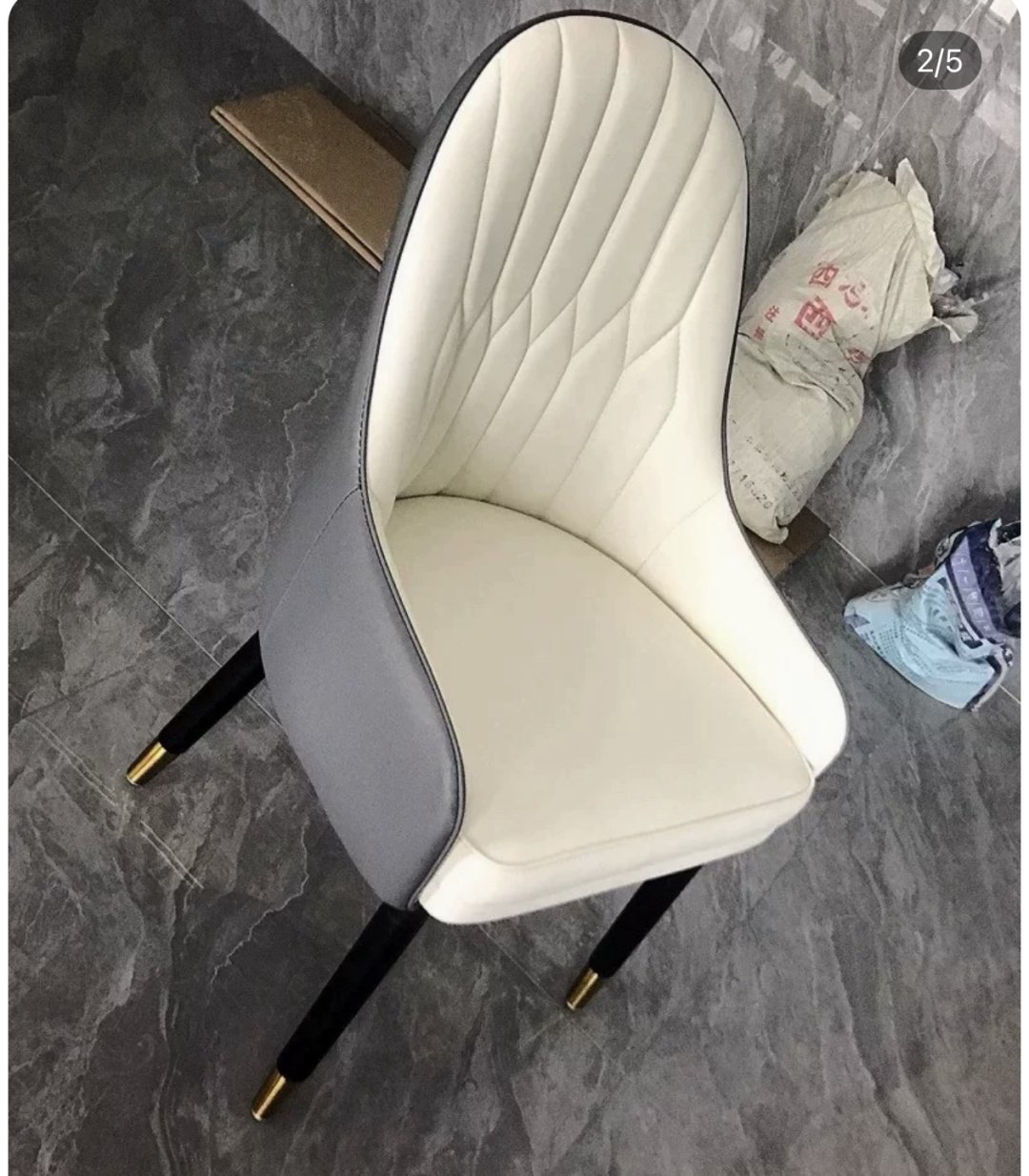 Стул Стрио, 80x50x46 см, белый, серый 1 шт. купить,NaN
