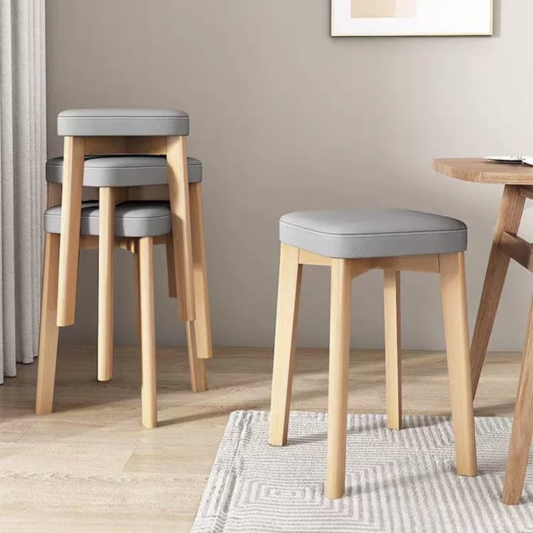 Табурет Nordic Soft Light 31, 45x31x31 см, бежевый, светло серый 1 шт. купить,NaN