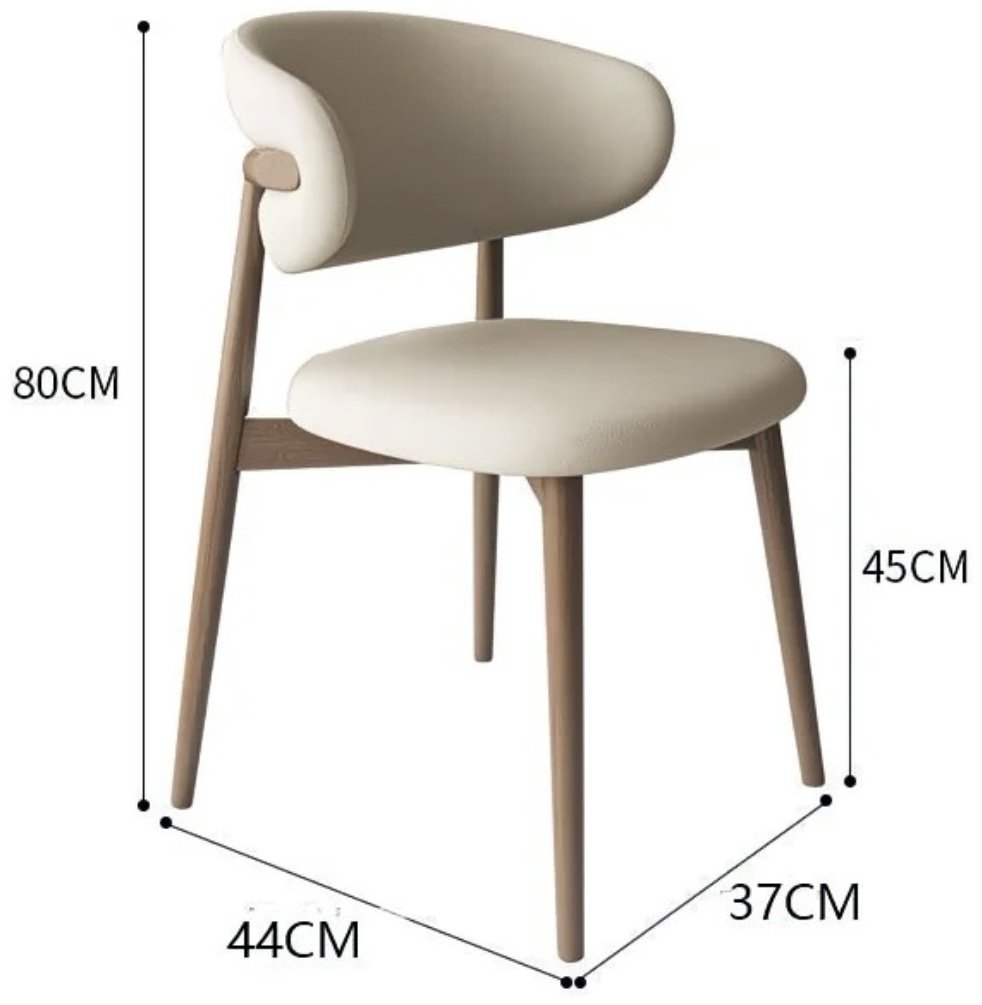 Стул Без бренда Soft Curve Nordic 80x44x37см белый купить,NaN