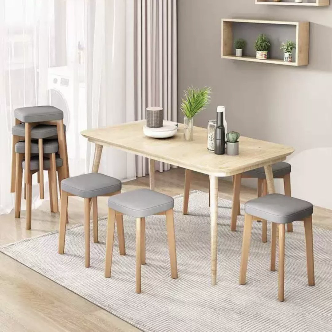 Табурет Nordic Soft Light 31, 45x31x31 см, бежевый, светло серый 1 шт. купить,NaN