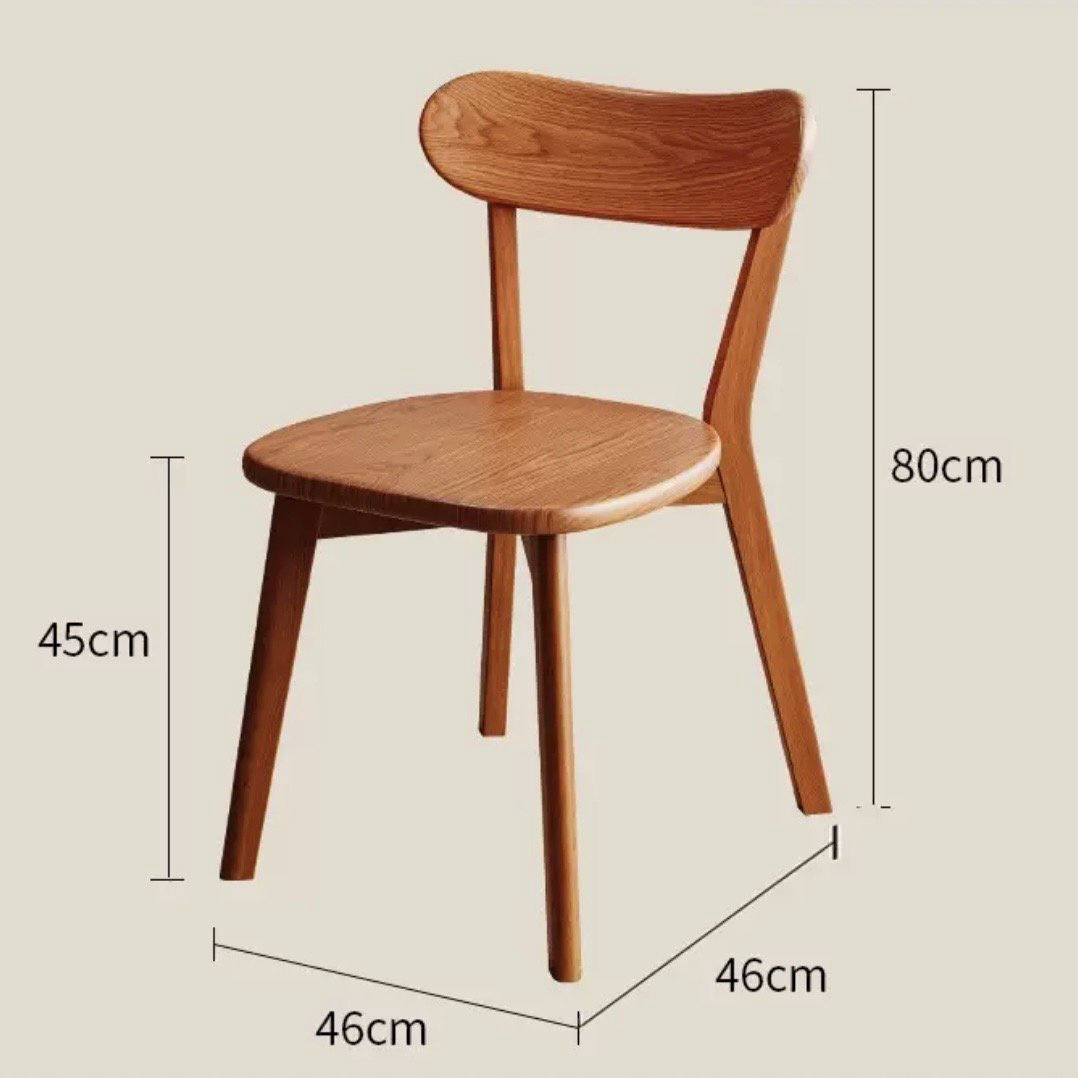 Стул Без бренда Wood Classic 80x46x46 см светло-коричневый купить,NaN