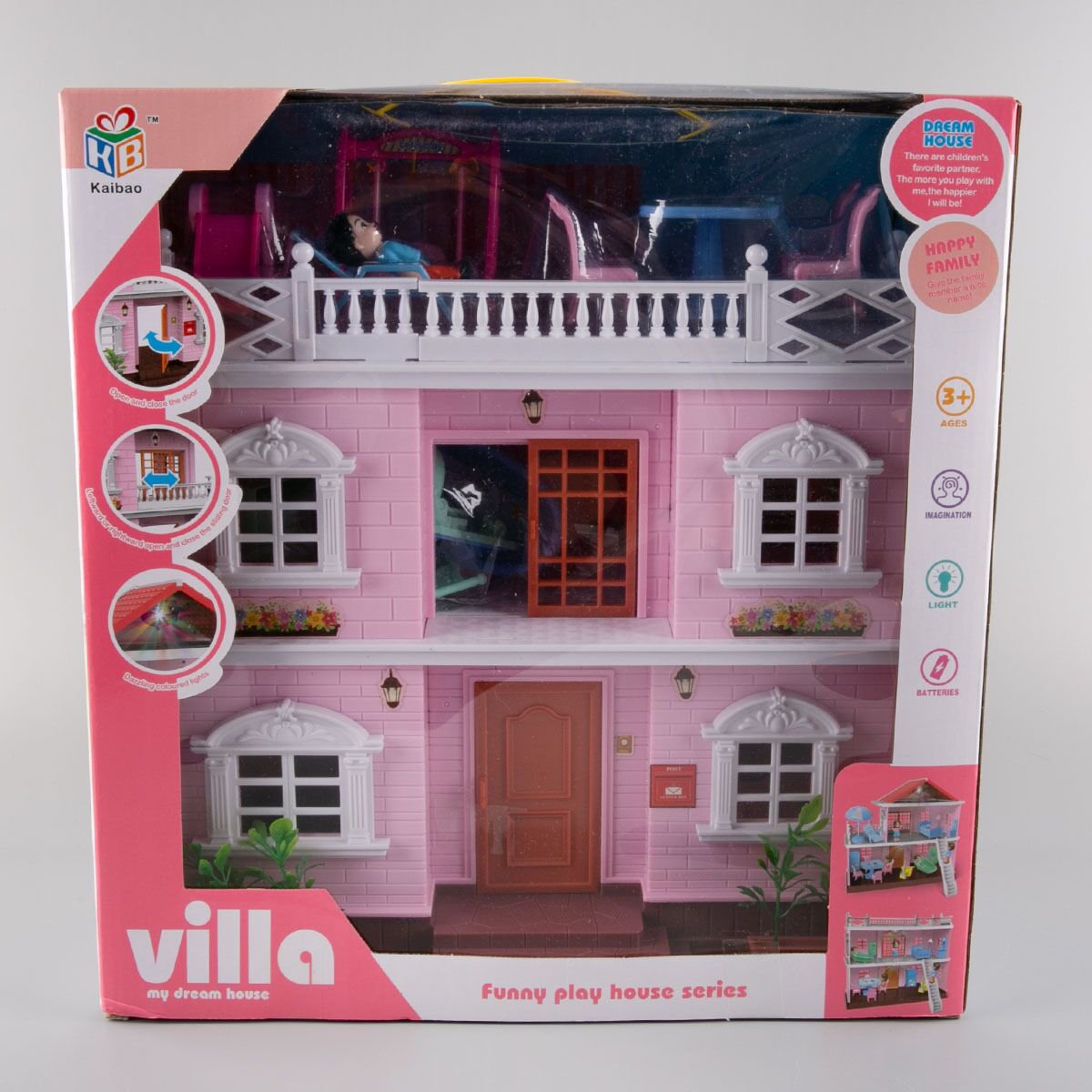 Игровой набор Sweety Home Вилла со светом 2-х этажная KB99-33A купить,NaN