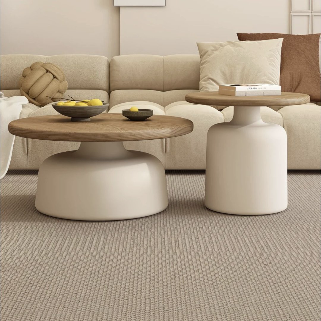 Журнальный столик Modern Round Duo, 70.5х70.5x37.47 см, светло-коричневый купить,NaN