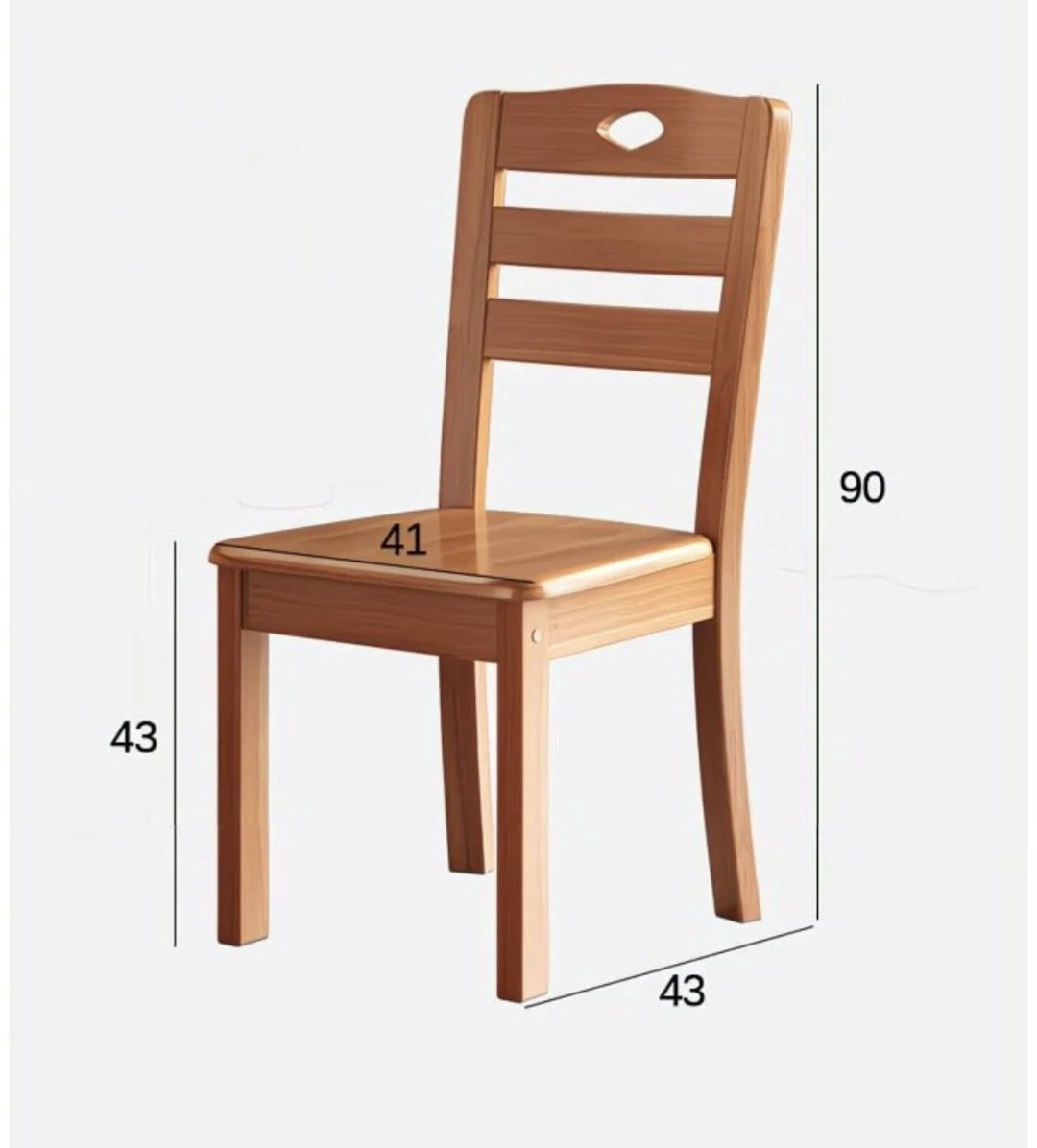 Стул Без бренда CHR-WOOD-9043-NAT 90x43x43см светло-коричневый купить,NaN